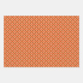 桃のうねり幾何学模様セット5 ラッピングペーパーシート (正面2)