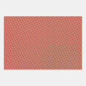 桃のうねり幾何学模様セット6 ラッピングペーパーシート (正面3)