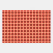 桃のうねり幾何学模様セット6 ラッピングペーパーシート (正面)