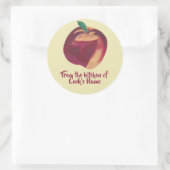 桃のふたのシールのキッチンパーソナライズされたから ラウンドシール (バッグ)