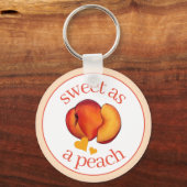 桃のように熟したグルジア桃の果実 キーホルダー (正面)