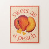 桃のように熟したグルジア桃の果実 ジグソーパズル (縦)