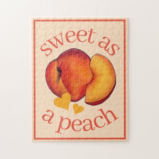 桃のように熟したグルジア桃の果実 ジグソーパズル (縦)