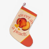 桃のように熟したグルジア桃の果実 スモールクリスマスストッキング (正面 (吊り時))