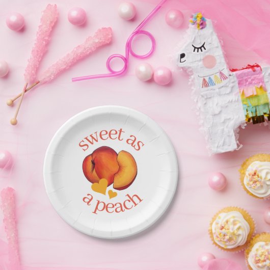 桃のように熟したグルジア桃の果実 ペーパープレート (パーティー)