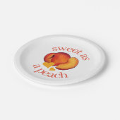 桃のように熟したグルジア桃の果実 ペーパープレート (アングル)