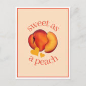 桃のように熟したグルジア桃の果実 ポストカード (正面)