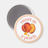 桃のように熟したグルジア桃の果実 マグネット (正面/裏面)