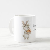 桃のように甘いウサギ コーヒーマグカップ (正面左)