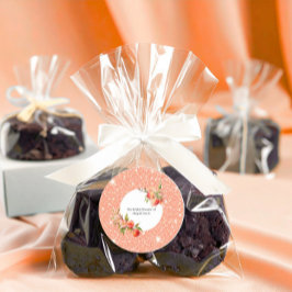 桃のように甘いエレガントな愛のブライズシャワー ラウンドシール