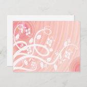 桃のらせん状、切り花と花すべての行事 ポストカード (正面/裏面)