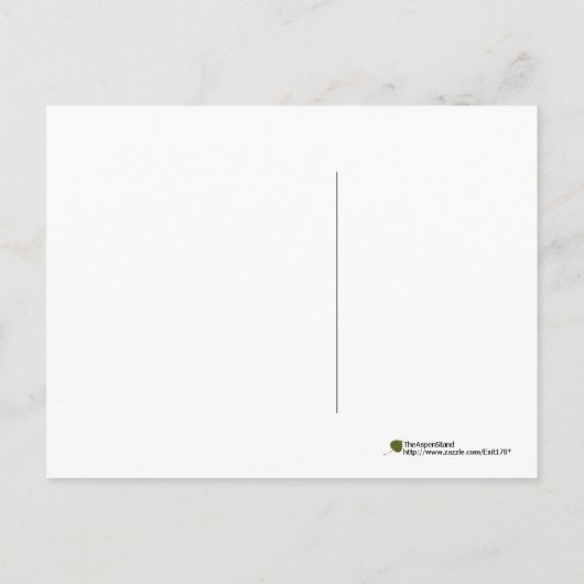 桃のらせん状、切り花と花カスタムの文字 ポストカード (裏面)