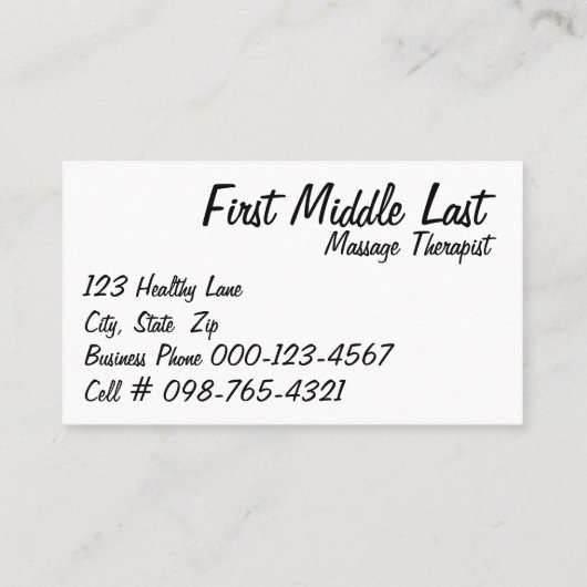 桃のらせん状、切り花 名刺 (裏面)