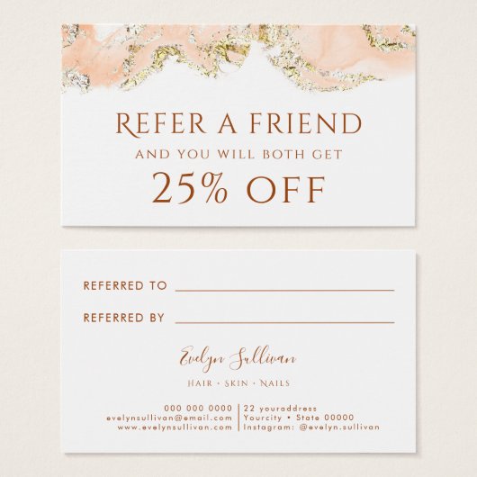 桃のインク紹介カード (正面&裏面)