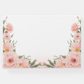 桃のエレガント花 ゲストブック (裏面)