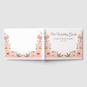 桃のエレガント花 ゲストブック (全面)