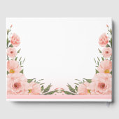 桃のエレガント花 ゲストブック (裏面)