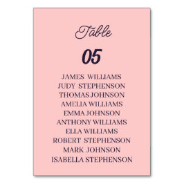 桃のカスタムウェディング テーブルナンバー