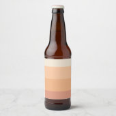桃のグラデーションの濃淡 ビールラベル (正面)