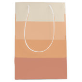 桃のグラデーションの濃淡 ミディアムペーパーバッグ (正面)