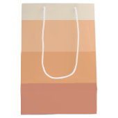 桃のグラデーションの濃淡 ミディアムペーパーバッグ (裏面)