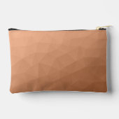 桃のグラデーション幾何学的メッシュパターンモノグラム アクセサリーポーチ (裏面)