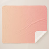 桃のグラデーション背景 シェルパブランケット (正面(横))