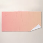 桃のグラデーション背景 バスタオル (バスタオル)