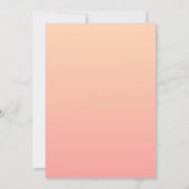桃のグラデーション背景 招待状 (裏面)
