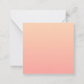 桃のグラデーション ノートカード (裏面)