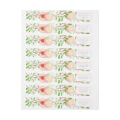 桃のシャワーや誕生日パーティーのように甘い ラップアラウンドラベル (シート)