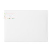 桃のシャワーや誕生日パーティーのように甘い ラップアラウンドラベル (正面)