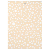 桃のシンプル背点々のある景に白い模様 クリップボード (裏面)