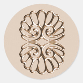 桃のダマスコウェディング ラウンドシール