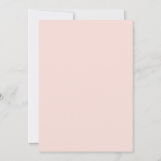 桃のドライブスルー水彩フローラベビーシャワー 招待状 (裏面)