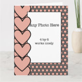 桃のハート父の日のカードにあなたの写真 カード (正面)