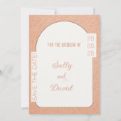 桃のバラとレース 招待状 (裏面)