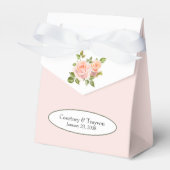 桃のバラと白 フェイバーボックス (正面サイド)