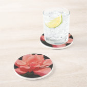 桃のバラと露 コースター (側面)