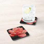 桃のバラと露 コースター (右側)