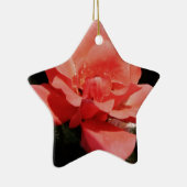 桃のバラと露 セラミックオーナメント (右)