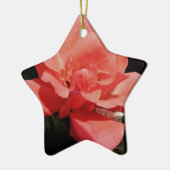 桃のバラと露 セラミックオーナメント (左)