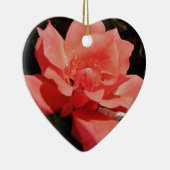 桃のバラと露 セラミックオーナメント (右)