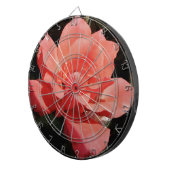 桃のバラと露 ダーツボード (正面右)