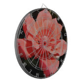 桃のバラと露 ダーツボード (正面左)