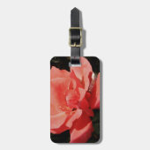 桃のバラと露 ラゲッジタグ (正面縦)