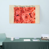 桃のバラ背景vlogging Youtube Selfies 横断幕 (トレードショー)