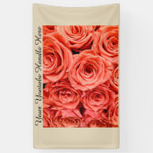 桃のバラ背景vlogging Youtube Selfies 横断幕 (縦)