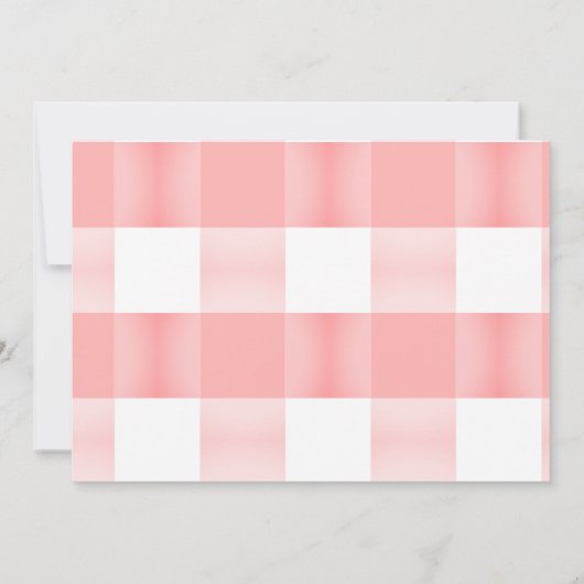 桃のピンクの少女として甘い写真1st誕生日 招待状 (裏面)