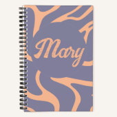 桃のファズのエレガンスパーソナライズされた：母の日 ノートブック (正面)